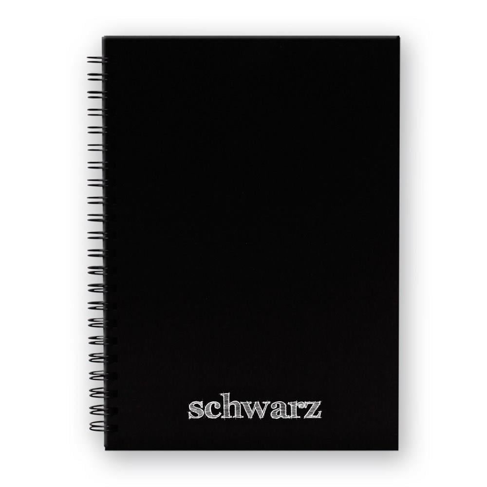 Keskin Color Schwarz Spiralli Siyah Plastik Kapak 40 Siyah Yaprak 14*20 Defter