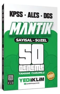 Yediiklim Yayınları KPSS ALES DGS Sayısal Sözel Mantık 50 Deneme