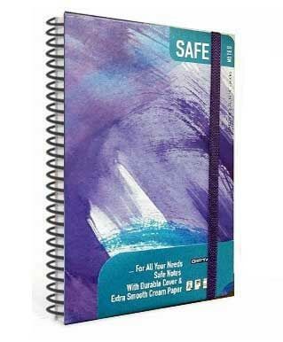 Gıpta Safe Notes Spiralli Mor Sert Kapak 120 Yaprak 17*24 Çizgili Defter