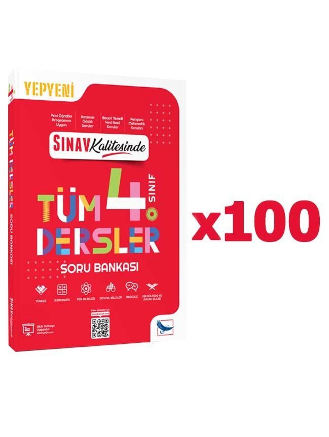 Sınav Yayınları Sınav Kalitesinde 4. Sınıf Tüm Dersler Soru Bankası 100'lü Paket