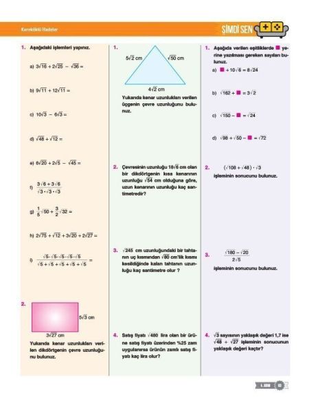 Sınav Yayınları 8. Sınıf LGS Matematik 24 Adımda Özel Konu Anlatımlı Soru Bankası