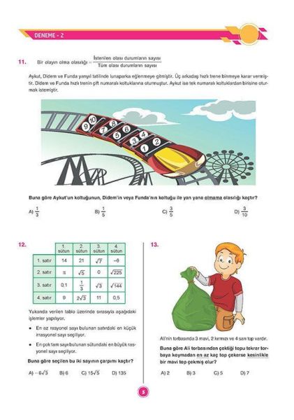 Sınav Yayınları 8. Sınıf LGS Matematik 24 Deneme