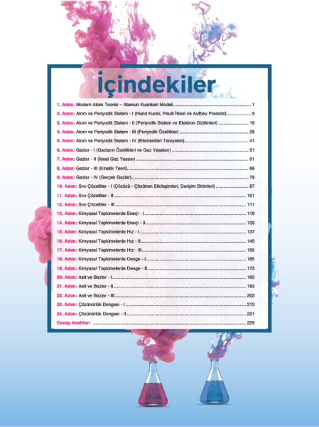 Sınav Yayınları 11. Sınıf Kimya 24 Adımda Özel Konu Anlatımlı Soru Bankası