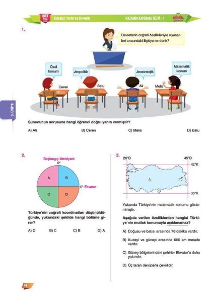 Sınav Yayınları 6. Sınıf Sosyal Bilgiler Soru Bankası