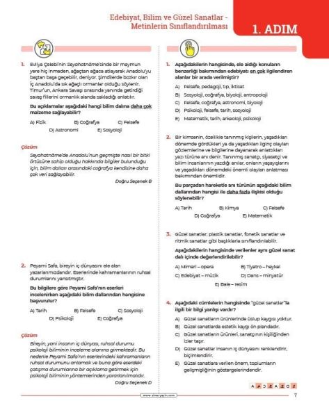 Sınav Yayınları AYT Edebiyat 24 Adımda Konu Anlatımlı Soru Bankası