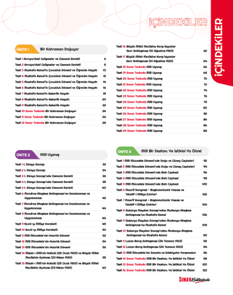 Sınav Yayınları 2025 Sınav Kalitesinde 8. Sınıf LGS T.C. İnkılap Tarihi ve Atatürkçülük Soru Bankası