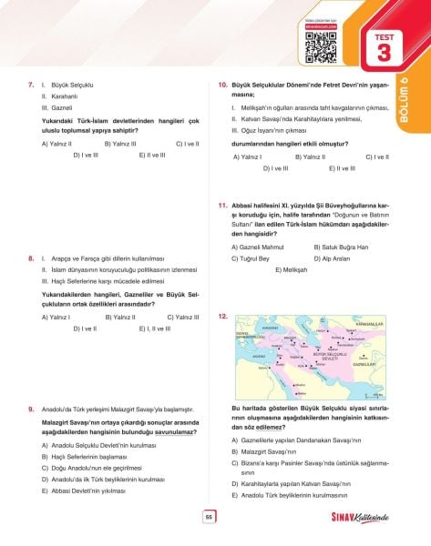 Sınav Yayınları 2024 Sınav Kalitesinde AYT Tarih Soru Bankası