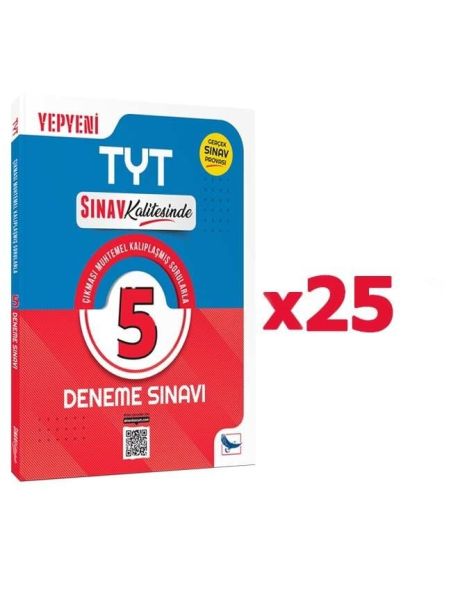 Sınav Yayınları Sınav Kalitesinde TYT 5 Deneme 25'li Paket