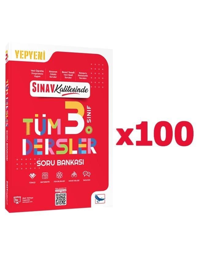 Sınav Yayınları Sınav Kalitesinde 3. Sınıf Tüm Dersler Soru Bankası 100'lü Paket