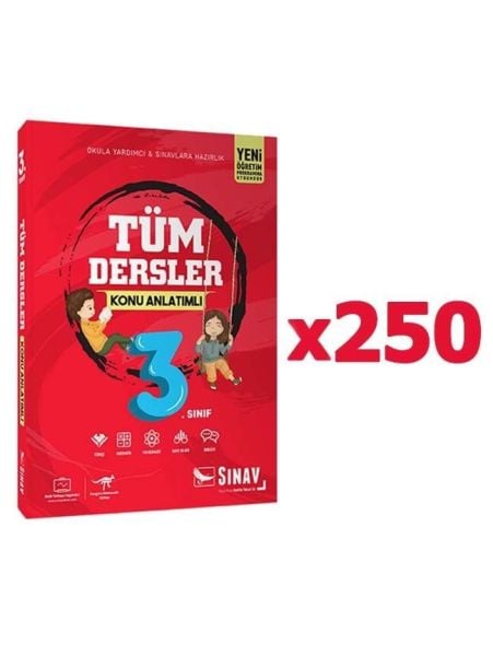 Sınav Yayınları 3. Sınıf Tüm Dersler Konu Anlatımlı 250'li Paket