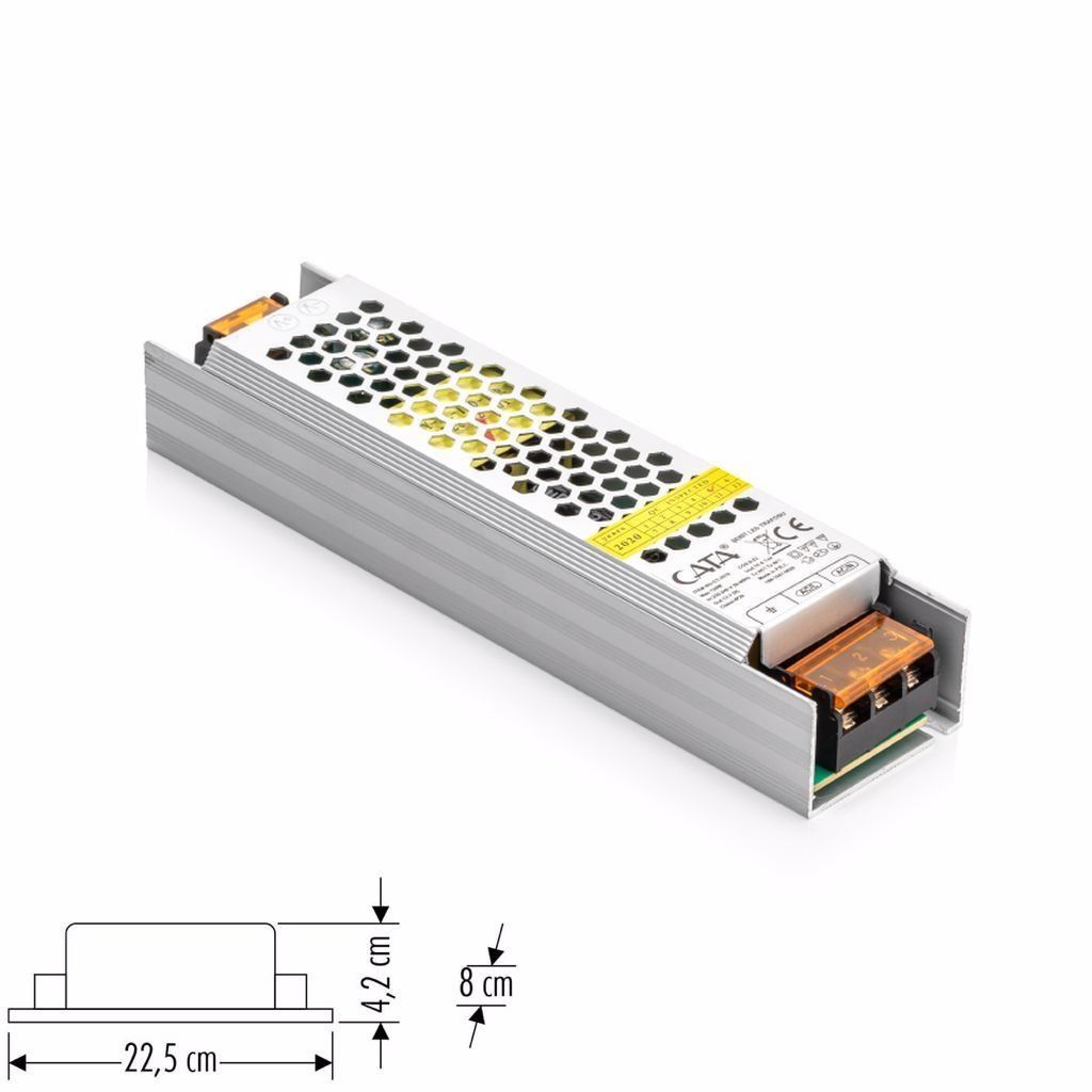 30 AMPER ŞERİT LED TRAFOSU ( 360W ) (SLİM-FANSIZ) CT-2578