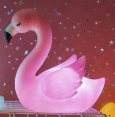 Led Işıklı Flamingo Masa Lambası