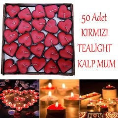 Toptan Tealight Kalp Mum