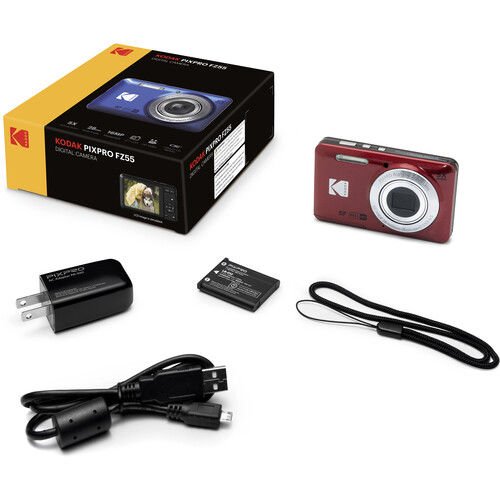 Kodak Pixpro FZ55 Dijital Fotoğraf Makinesi (Kırmızı)