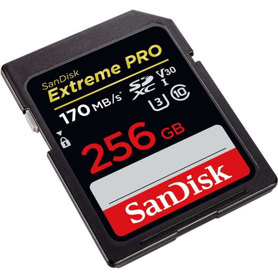 SanDisk SD 256GB Extreme Pro 170Mb/s C10 SDXC Hafıza Kartı