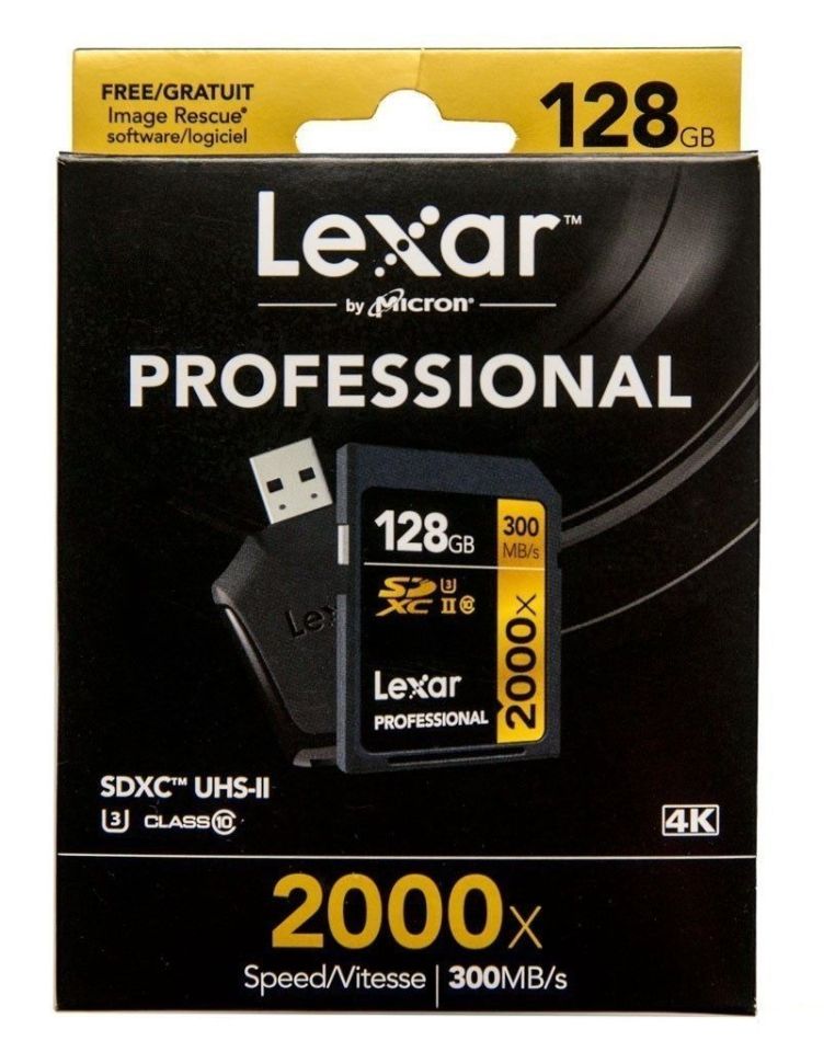 Lexar SD 128GB 2000X SDXC UHS-II V90 Hafıza Kartı