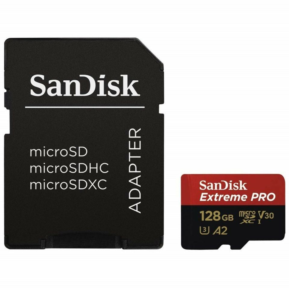 Sandisk MicroSD 128GB Extreme Pro 170mb/s Hafıza Kartı (SDXCU3A2)