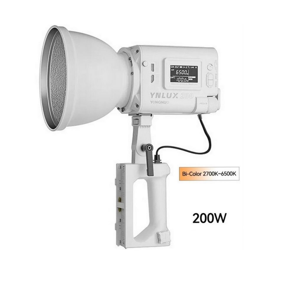 Yongnuo YNLUX200 2700-6500K 200W COB Led Işık-Beyaz Kasa (Kit Versiyon)