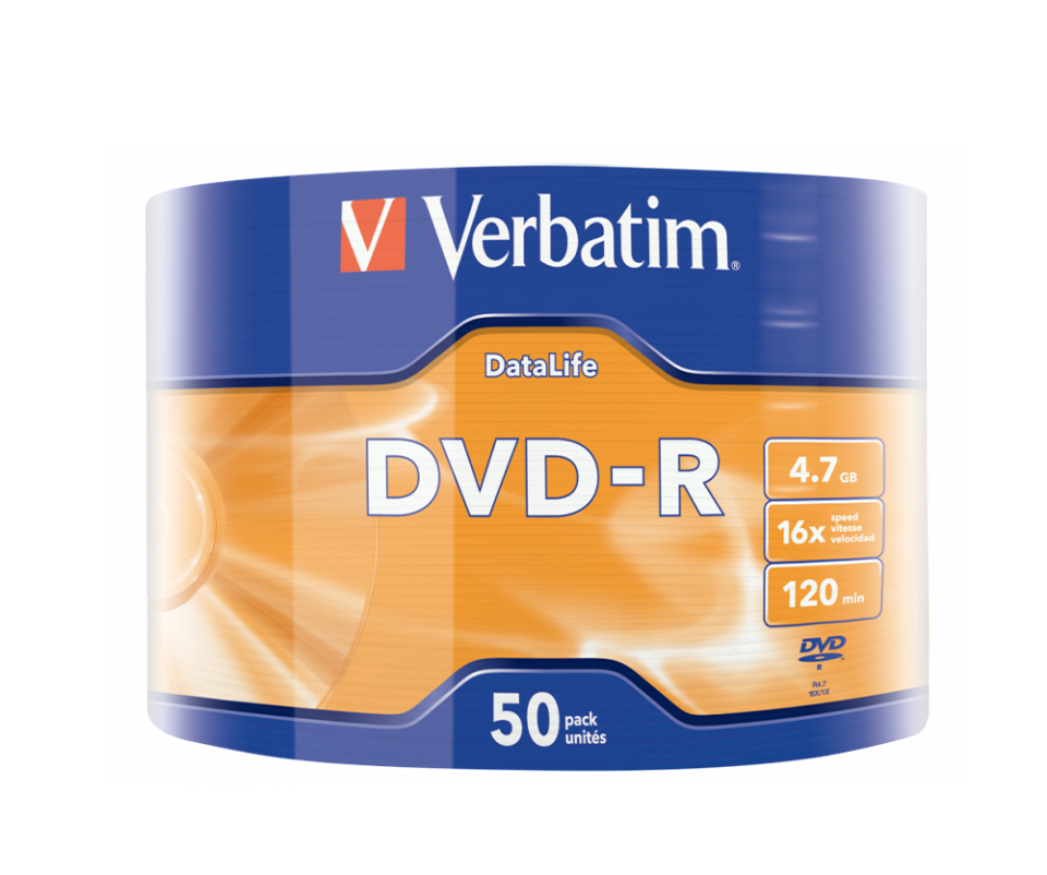 Verbatim DVD-R Datalife 50 Pack Wrap 4.7GB