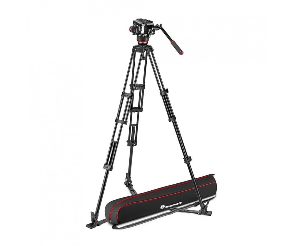 Manfrotto MVH504XTWINGA Nitrotech 504 Alu Twin G Video Tripod Kiti