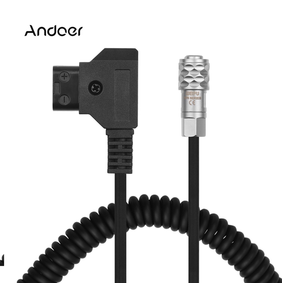 Andoer D7227 D-Tap BMPCC 4K 6K 2 Pinli Güç Kablosu