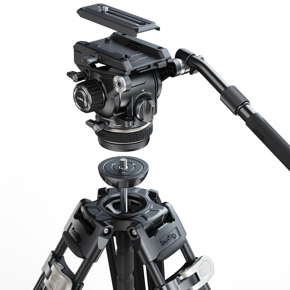 SmallRig AD-120 4463 Ağır Hizmet Tipi Karbon Fiber Tripod Seti