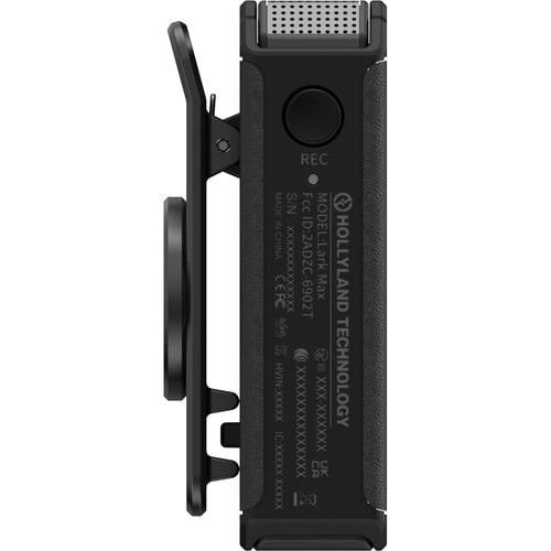 Hollyland LARK MAX Solo Kablosuz Mikrofon Sistemi (2,4 GHz, Siyah)