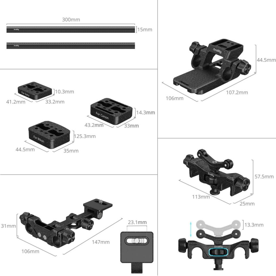 SmallRig 4722 Yaban Hayatı Fotoğrafçılığı Seti (Dokun ve Git Plakası S)