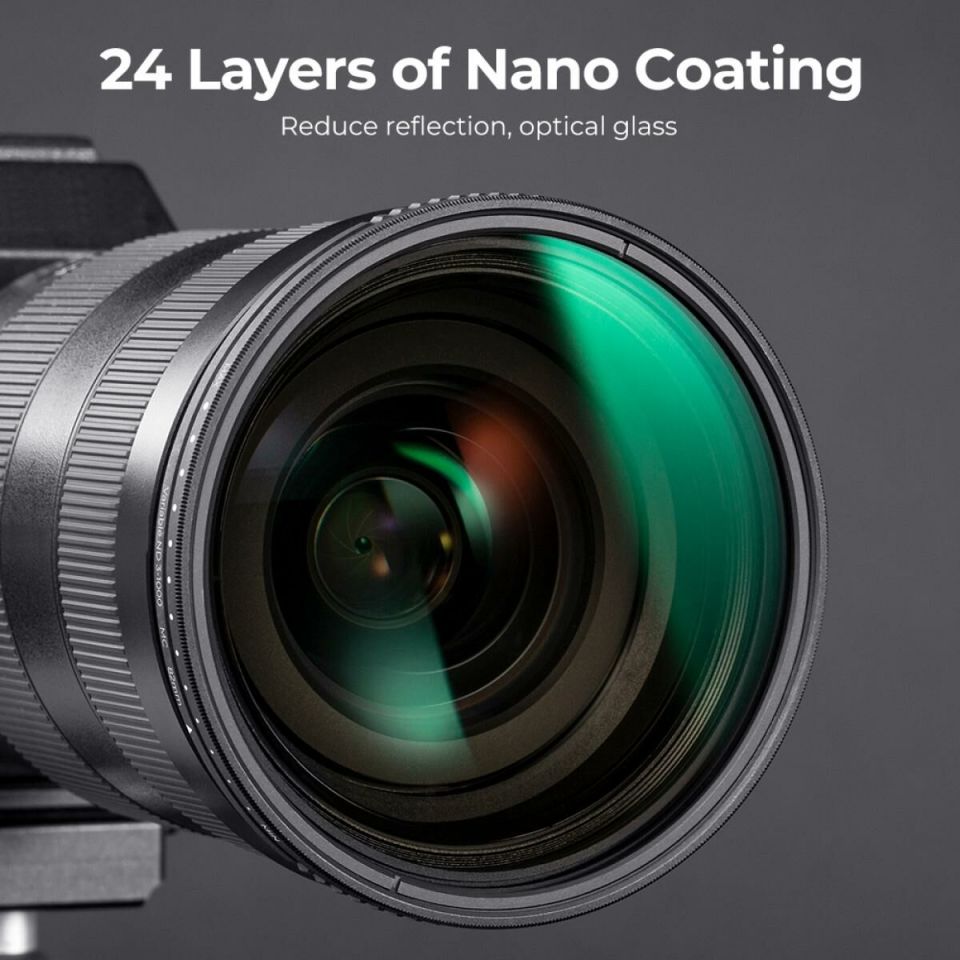 K&F Concept 82mm NANO-D SERIES (1.5-10 Stop) ND3-ND1000 Filtre