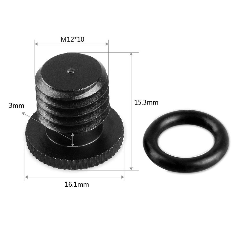 SmallRig 1617 15mm Çubuk Kapağı (M12, 4 adet)