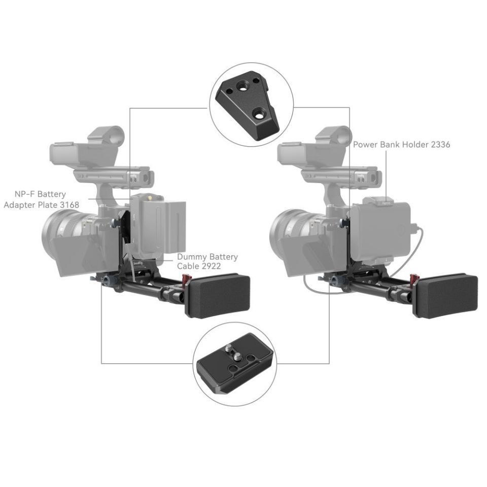 SmallRig 4063 Kompakt V-Mount Plaka Sistemi