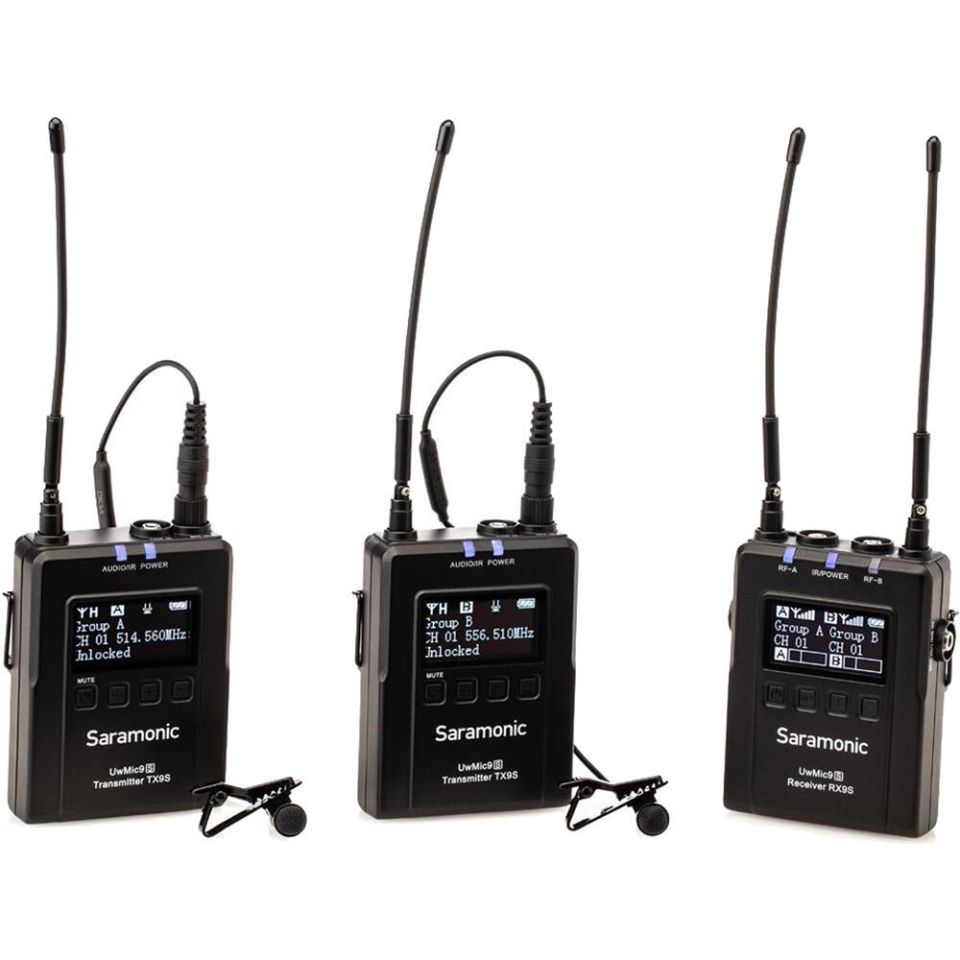 Saramonic UWMIC9S KIT2 2 Kişilik Omni Yaka Mikrofon Sistemi (514 - 596 MHz)