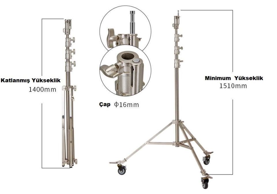 JINBEI JB-4200 Stüdyo Işık Standı Çelik