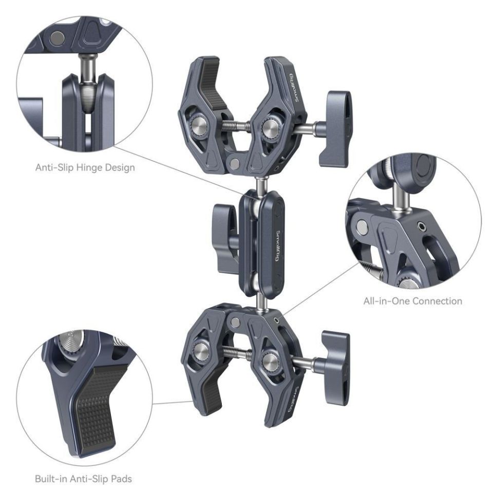 SmallRig 4103B Çift Şekilli Kelepçeli Süper Kelepçe