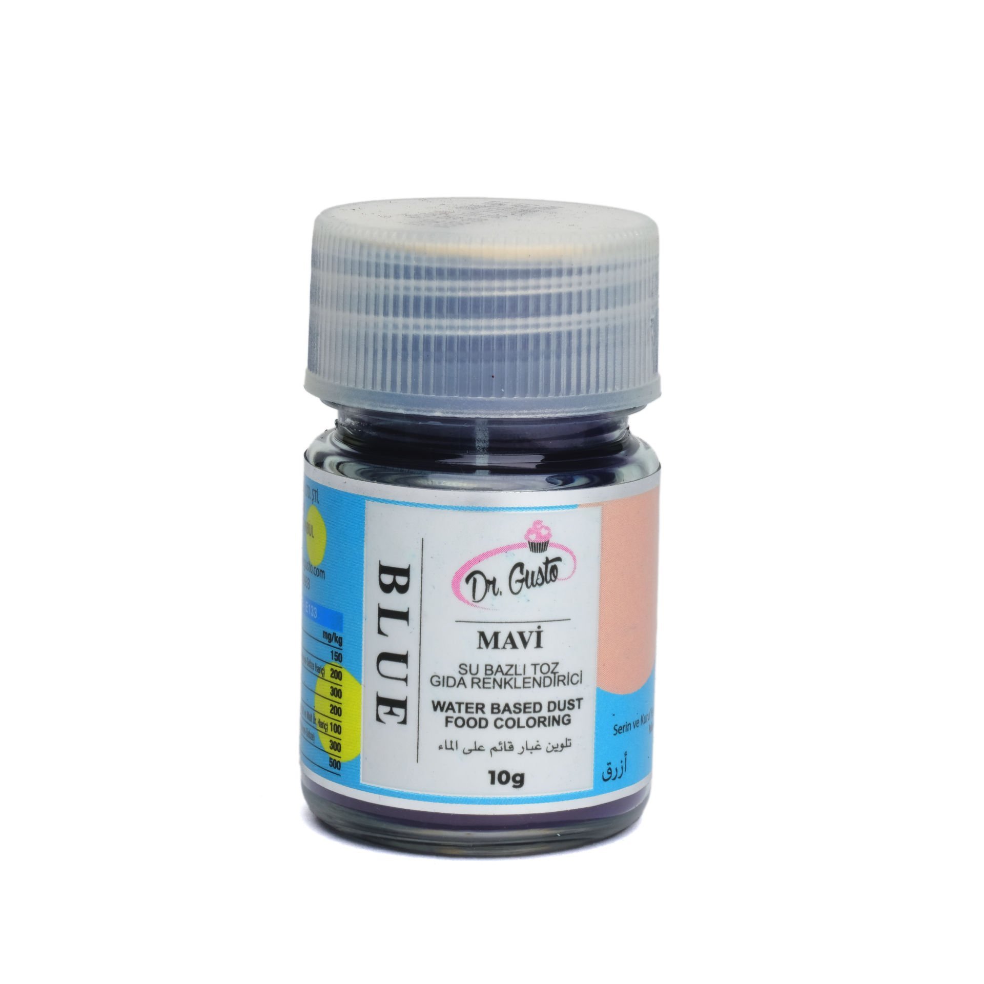 DR. GUSTO SU BAZLI TOZ GIDA BOYASI MAVİ - 10