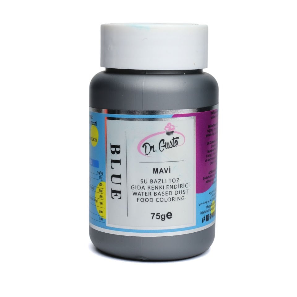 DR. GUSTO SU BAZLI TOZ GIDA BOYASI MAVİ - 75