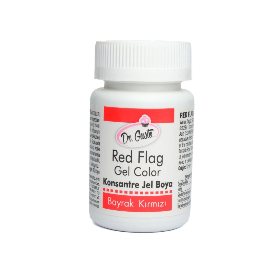 DR. GUSTO ŞİŞE JEL BOYA BAYRAK KIRMIZI - 100 GR