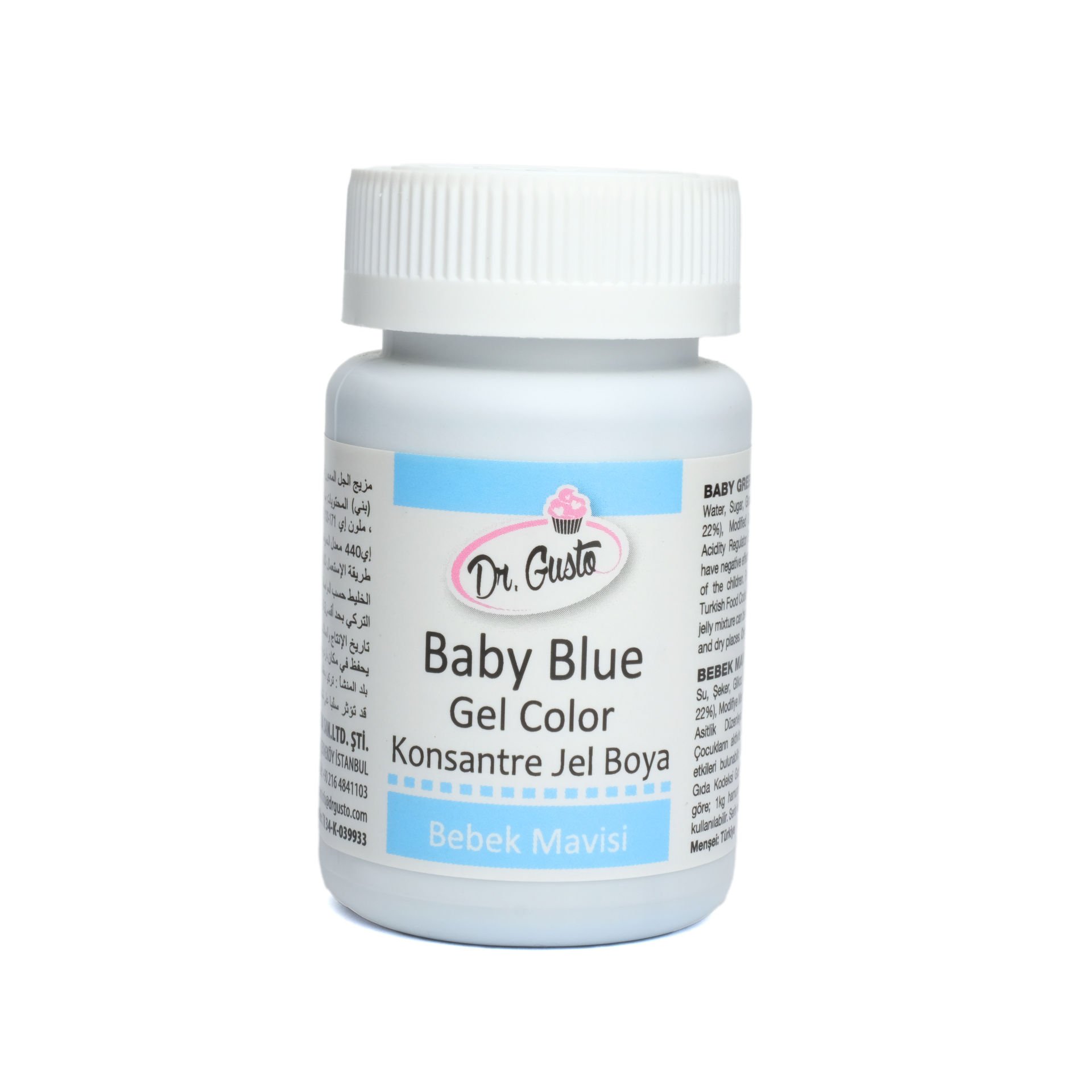 DR. GUSTO ŞİŞE JEL BOYA BEBE MAVİ - 100 GR