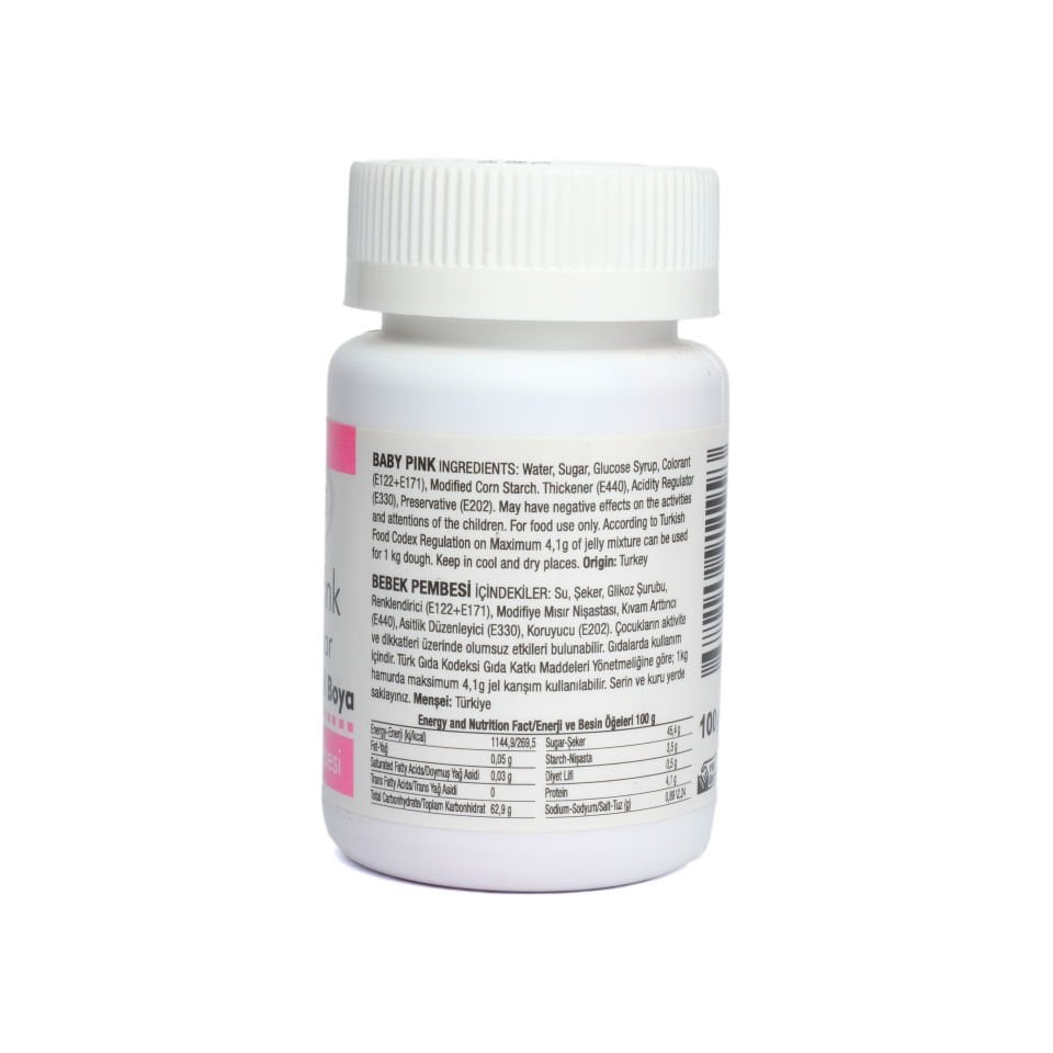 DR. GUSTO ŞİŞE JEL BOYA BEBE PEMBE - 100 GR