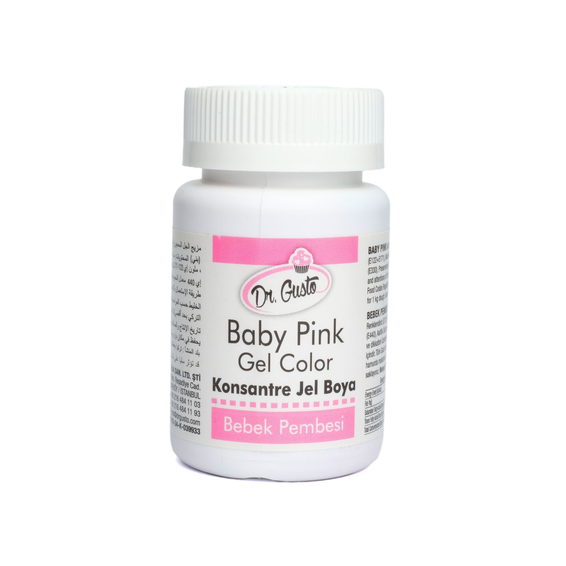 DR. GUSTO ŞİŞE JEL BOYA BEBE PEMBE - 100 GR