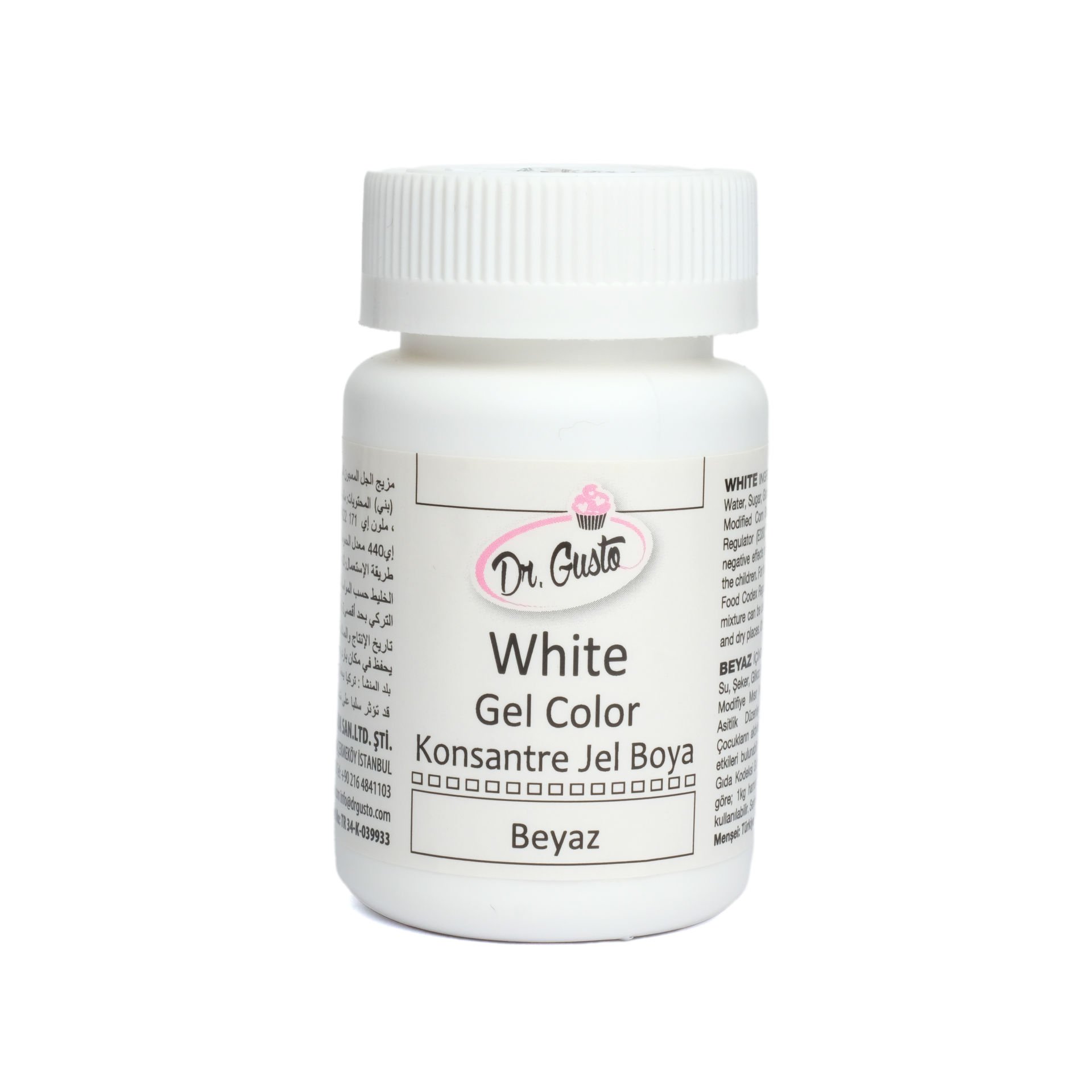 DR. GUSTO ŞİŞE JEL BOYA BEYAZ - 100 GR
