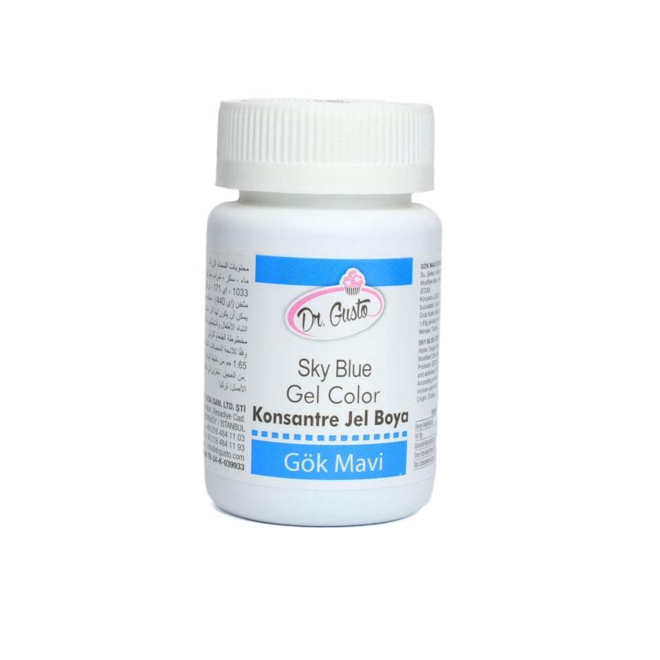 DR. GUSTO ŞİŞE JEL BOYA GÖK MAVİ - 100 GR
