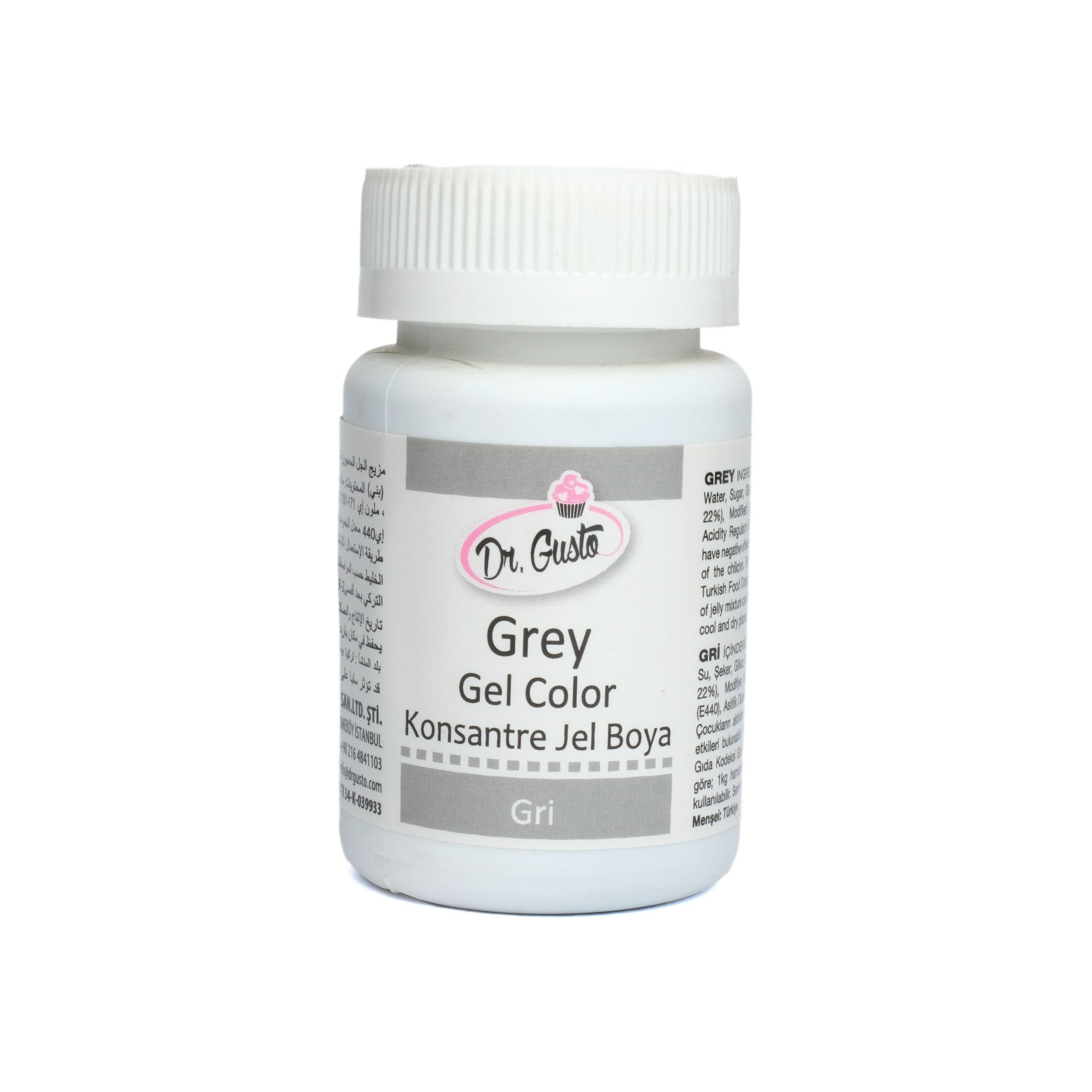 DR. GUSTO BOTTLE GEL PAINT GRAY - 100 GR