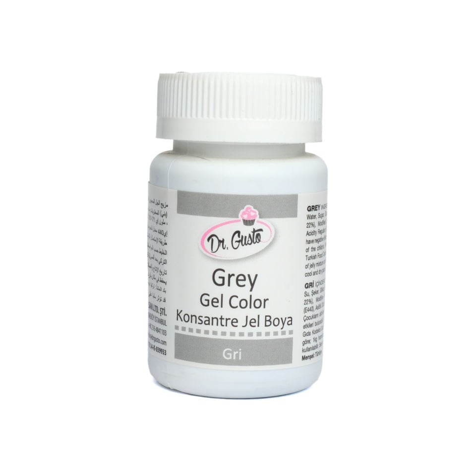DR. GUSTO ŞİŞE JEL BOYA GRİ - 100 GR