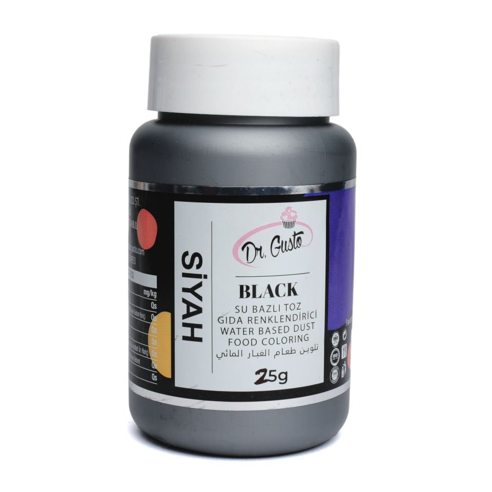 DR. GUSTO SU BAZLI TOZ GIDA BOYASI SİYAH - 25