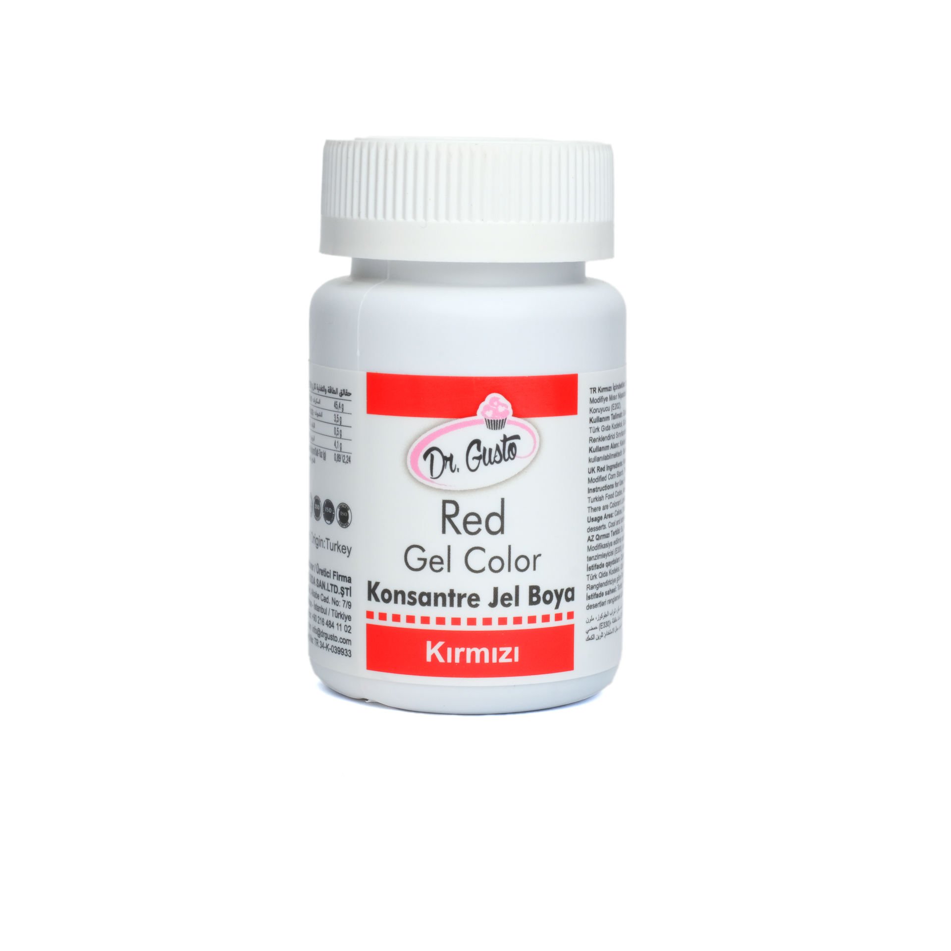 DR. GUSTO BOTTLE GEL PAINT RED - 100 GR