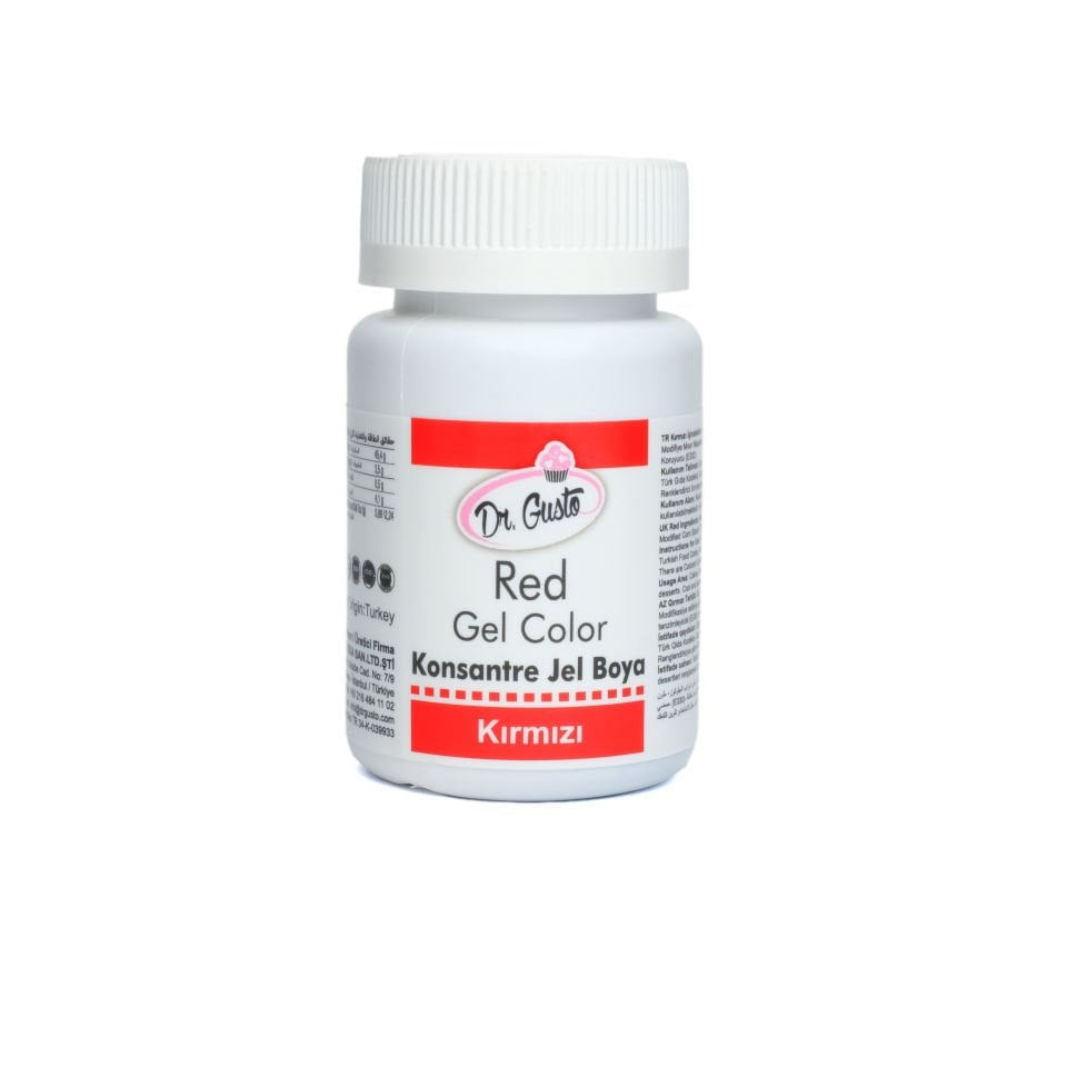 DR. GUSTO ŞİŞE JEL BOYA KIRMIZI - 100 GR
