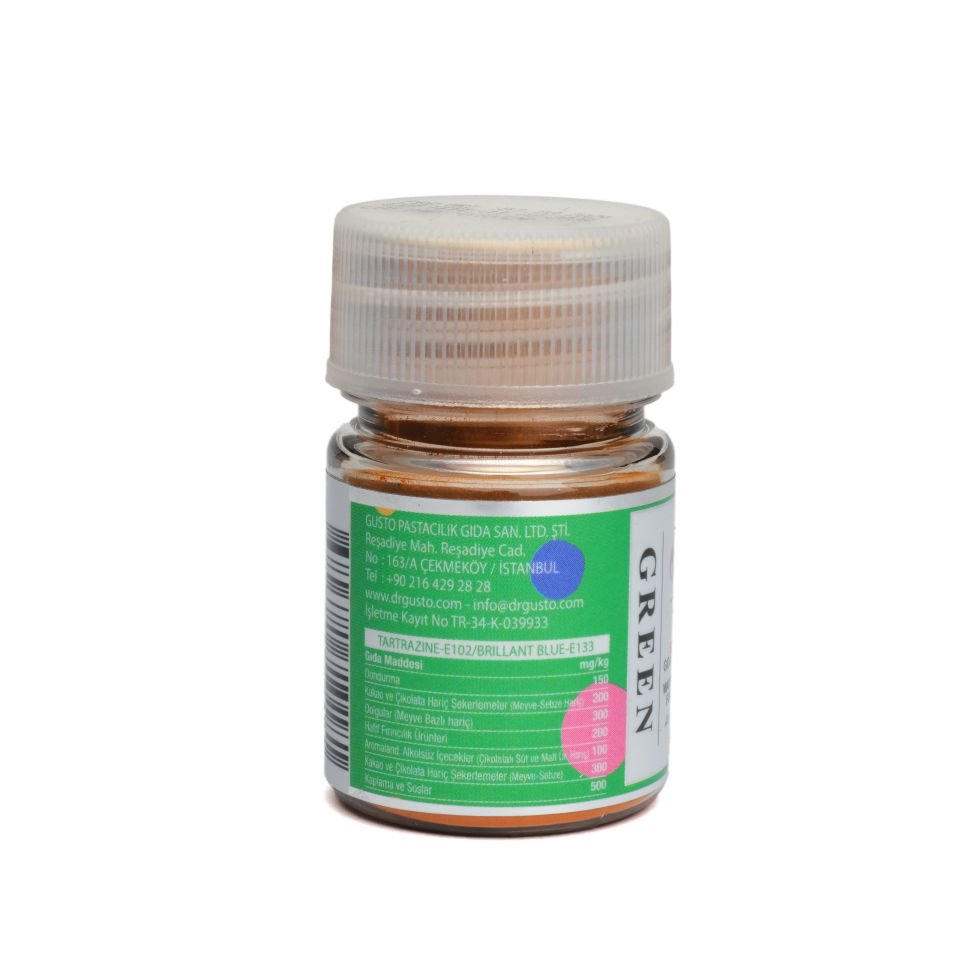 DR. GUSTO SU BAZLI TOZ GIDA BOYASI YEŞİL - 10