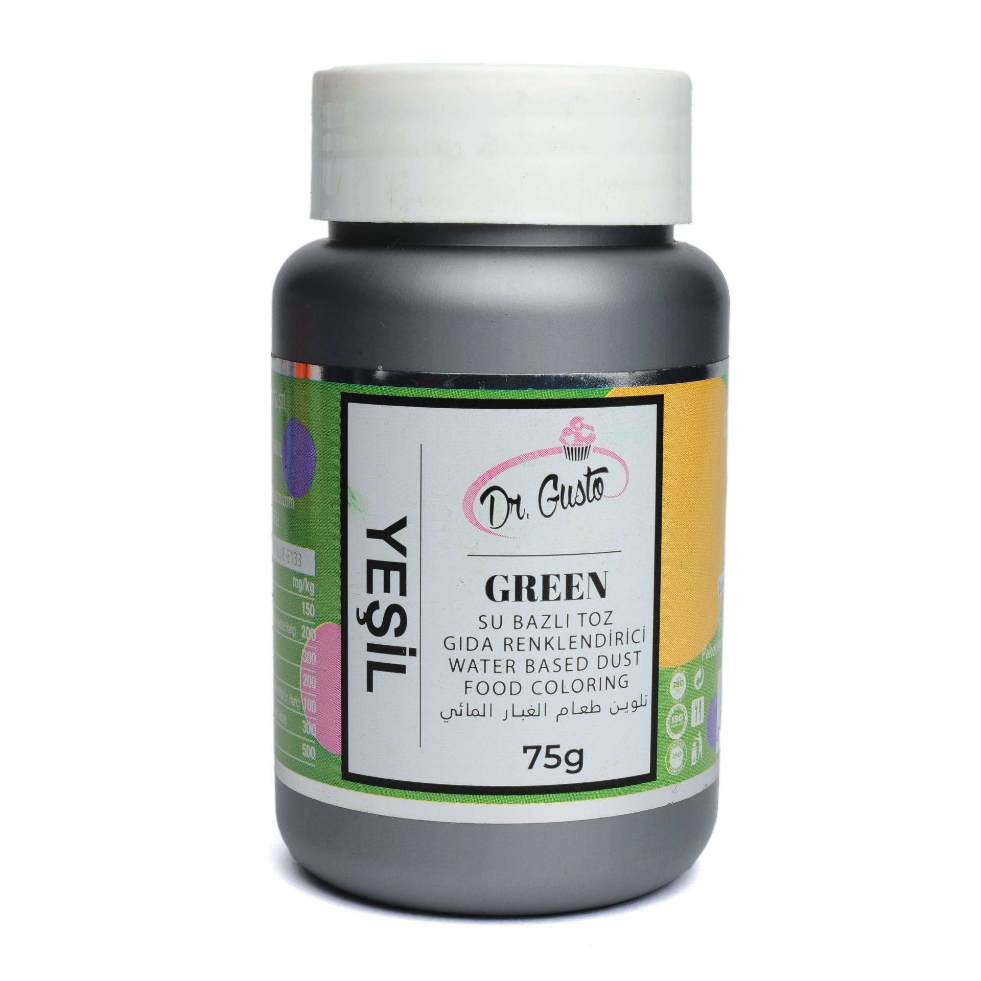 DR. GUSTO SU BAZLI TOZ GIDA BOYASI YEŞİL - 75