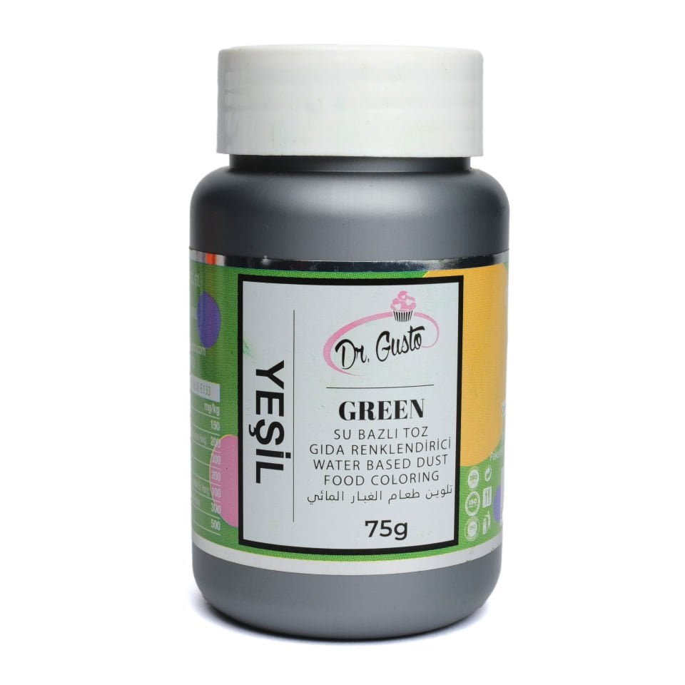 DR. GUSTO SU BAZLI TOZ GIDA BOYASI YEŞİL - 75